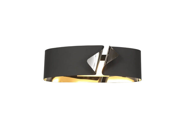 Atkins Wall Lamp, 10W LED, 3000K, Sand Anthracite/Polished Chrome