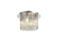 Baker Flush Ceiling Light, 4 x G9, IP44, Polished Chrome/Clear Glass