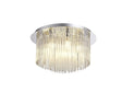 Baker Flush Ceiling Light, 6 x G9, IP44, Polished Chrome/Clear Glass