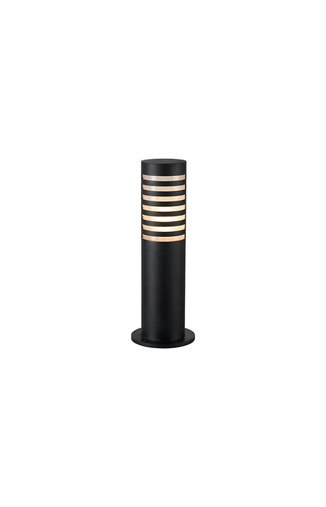 Ballard 44.5cm Post Lamp With Lined Acrylic Shade, 1 x E27, IP54, Black/Frosted, 2yrs Warranty