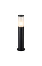 Ballard 66.5cm Post Lamp With Short Plain Acrylic Shade, 1 x E27, IP54, Black/Frosted, 2yrs Warranty