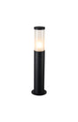 Ballard 68.5cm Post Lamp With Tall Plain Acrylic Shade, 1 x E27, IP54, Black/Frosted, 2yrs Warranty