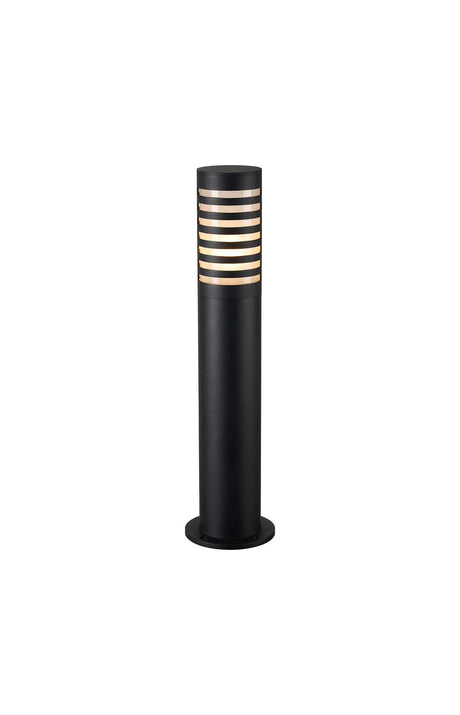 Ballard 64.5cm Post Lamp With Lined Acrylic Shade, 1 x E27, IP54, Black/Frosted, 2yrs Warranty
