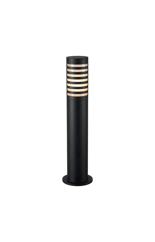 Ballard 64.5cm Post Lamp With Lined Acrylic Shade, 1 x E27, IP54, Black/Frosted, 2yrs Warranty