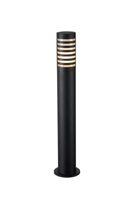 Ballard 84.5cm Post Lamp With Lined Acrylic Shade, 1 x E27, IP54, Black/Frosted, 2yrs Warranty