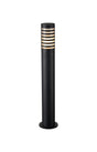 Ballard 84.5cm Post Lamp With Lined Acrylic Shade, 1 x E27, IP54, Black/Frosted, 2yrs Warranty