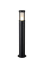 Ballard 84.5cm Post Lamp With Window Acrylic Shade, 1 x E27, IP54, Black/Frosted, 2yrs Warranty