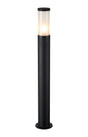 Ballard 108.5cm Post Lamp With Tall Plain Acrylic Shade, 1 x E27, IP54, Black/Frosted, 2yrs Warranty