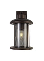 Basey Extra Large Wall Lamp, 1 x E27, Antique Bronze/Clear Glass, IP54