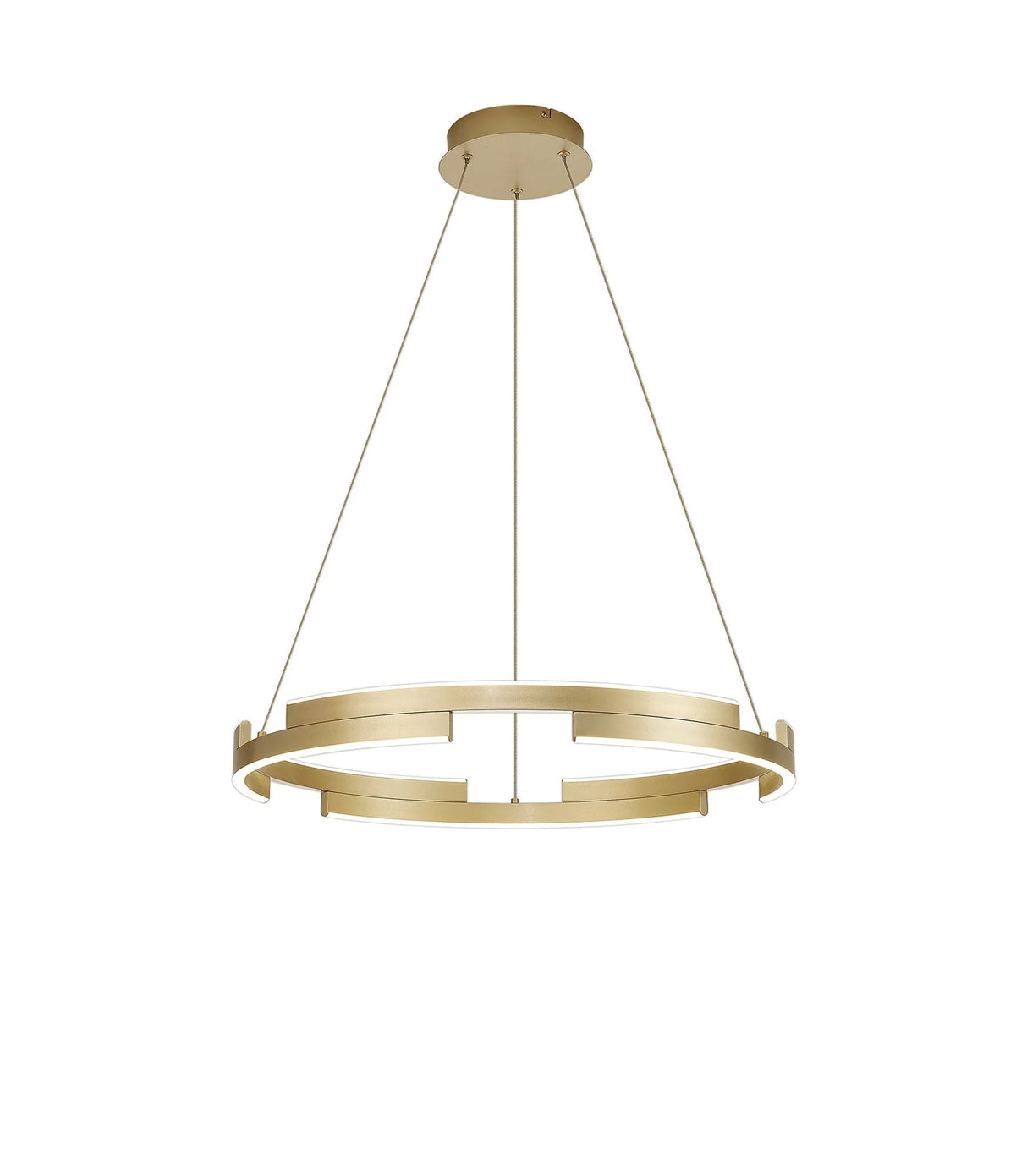 Bass 60cm Pendant, 36W LED, 3500K, 3 Step Dimming, Sand Gold