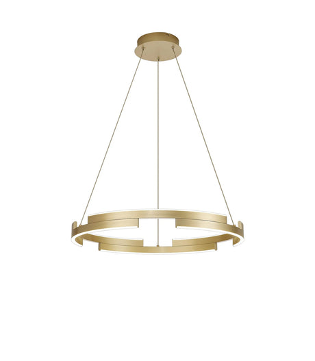 Bass 60cm Pendant, 36W LED, 3500K, 3 Step Dimming, Sand Gold