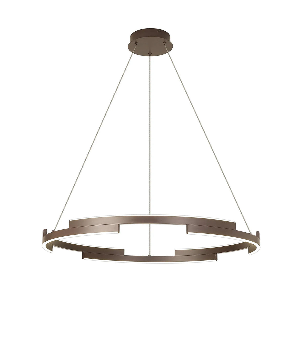 Bass 80cm Pendant, 44W LED, 4000K, 3 Step Dimming, Brown Oxide