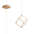 Bath 15cm Single Pendant, 1 Spiral, 11W LED, Triac Dimmable, 3000K, Painted Gold