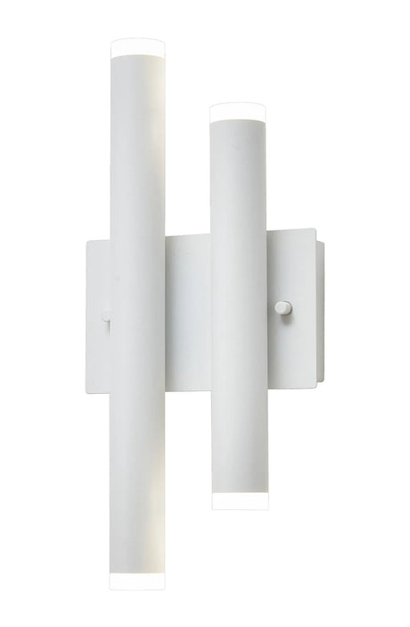 Bellfit 2+2 Light Wall Light, 12W LED, 4000K, 740lm, IP44, Satin White, 3yrs Warranty