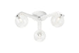 Bellingham Flush Ceiling, 3 x G9, IP44, White/Polished Chrome/Clear Ribbed Round Glass