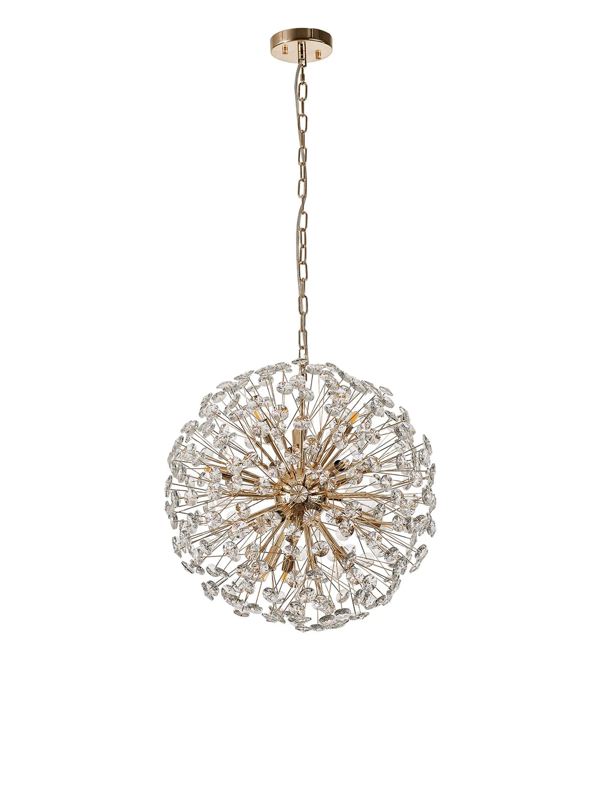 Byrne 50cm Sphere Pendant 12 x G9 French Gold/Crystal