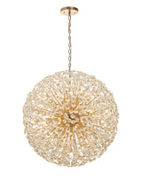 Byrne Pendant 100cm Sphere 48 x G9 French Gold/Crystal
