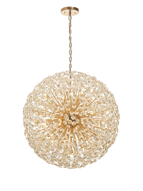 Byrne Pendant 100cm Sphere 48 x G9 French Gold/Crystal