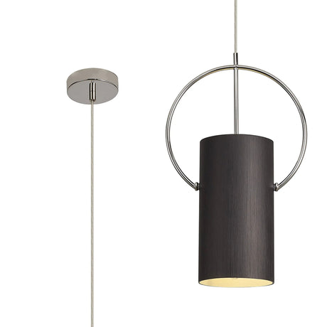 Berry Single Pendant, 1 x E27, Black/Polished Chrome
