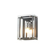 Bolton Wall Light, 1 x E27, Matt Black/Chrome/Clear Glass
