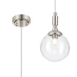 Bowles Pendant 1 Light IP44 Polished Nickel/Clear Smooth Round Glass