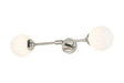 Bowles Ceiling/Wall Light Linear 2 Light IP44 Polished Nickel/Opal Round Segment Glass