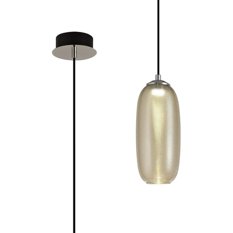 Brady Pendant, 6W LED, 4000K, Champagne/Black