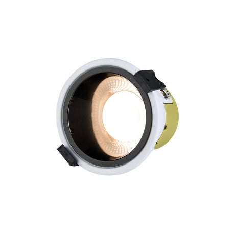Brand, 5/8W, Triac Dimmable 4CCT LED Fire Rated Downlight, Black Chrome Inner & White Trim, Cut Out: 70mm, 800lm, 60° Deg, IP65, 5yrs Warranty
