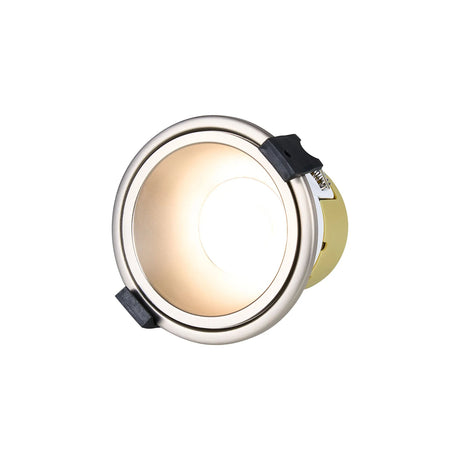 Brand, 5/8W, Triac Dimmable 4CCT LED Fire Rated Downlight, Satin Nickel Inner, Cut Out: 70mm, 800lm, 60° Deg, IP65, 5yrs Warranty