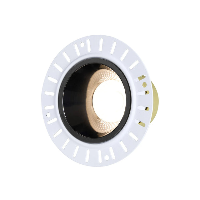 Brand, 5/8W, Triac Dimmable 4CCT LED Fire Rated Downlight, Trimless Black Chrome Inner, Cut Out: 70mm, 800lm, 60° Deg, 5yrs Warranty