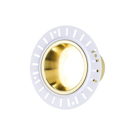 Brand, 5/8W, Triac Dimmable 4CCT LED Fire Rated Downlight, Trimless Gold Inner, Cut Out: 70mm, 800lm, 60° Deg, 5yrs Warranty