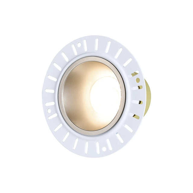 Brand, 5/8W, Triac Dimmable 4CCT LED Fire Rated Downlight, Trimless Satin Nickel Inner, Cut Out: 70mm, 800lm, 60° Deg, 5yrs Warranty