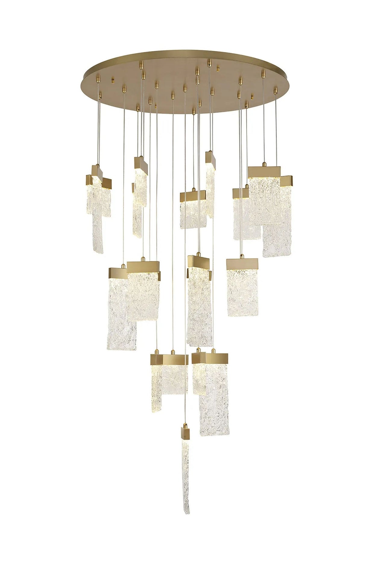 Brodie Pendant Round 5m, 24.5W LED, 3000K, Painted Brushed Gold (34.2kg)