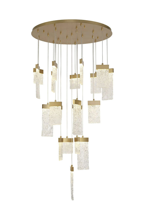 Brodie Pendant Round 5m, 24.5W LED, 3000K, Painted Brushed Gold (34.2kg)