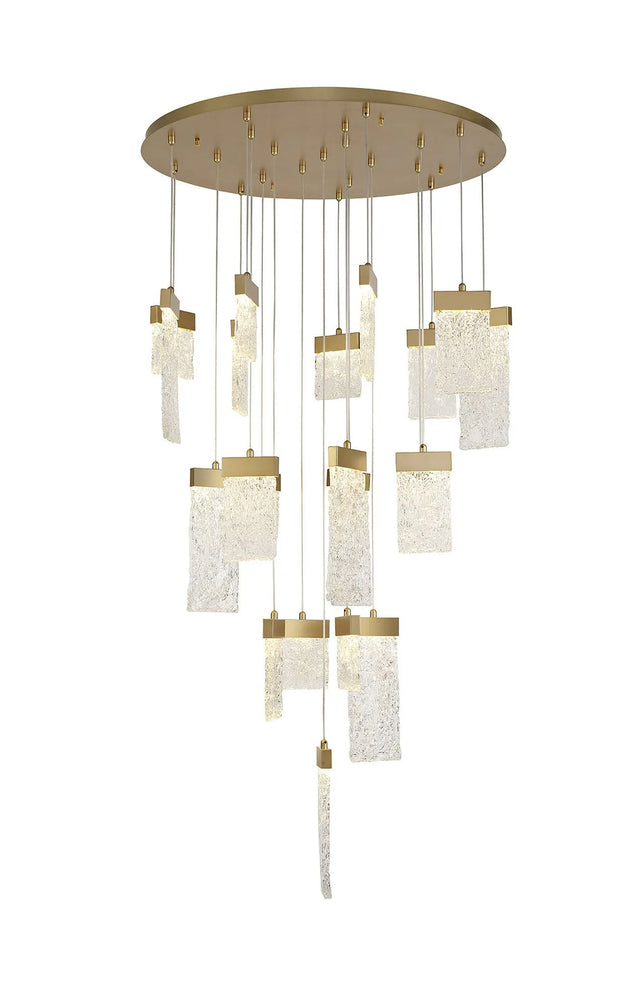 Brodie Pendant Round 5m, 24.5W LED, 3000K, Painted Brushed Gold (34.2kg)