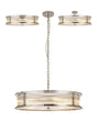 Brooking 80cm Round Flush/Semi Ceiling/Pendant Convertible, 10 x E14, Polished Chrome/Clear Glass