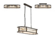 Brooking 1m x 35cm Oval Flush/Semi Ceiling/Pendant, 8 x E14, Satin Black/Clear Glass