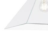 Buckley Square Pendant Large, 1 Light E27, Polished Chrome