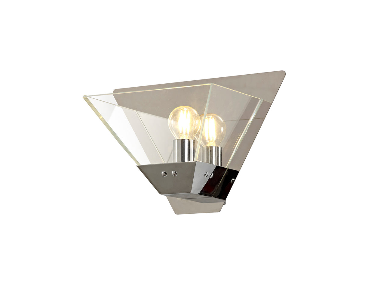 Buckley Wall Lamp, 1 Light E14, Polished Chrome