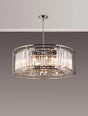 Buckley Pendant/Semi Ceiling, 10 x E14, Polished Nickel/Clear