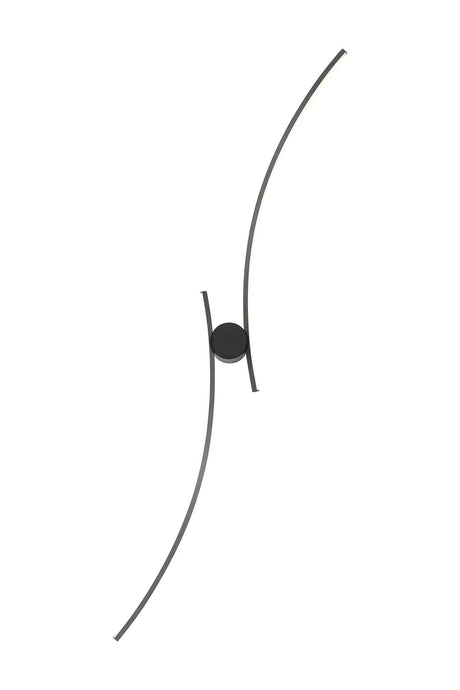 Bunetti 1.2m Wall Lamp, 3 Step Dimming, 18.2W LED, 3000K, 1500lm, Brushed Gun Metal/Matt Black, 3yrs Warranty