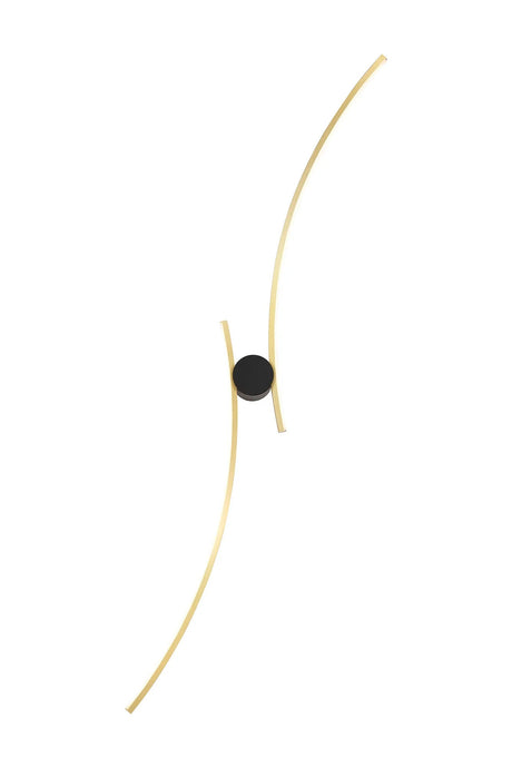 Bunetti 1.2m Wall Lamp, 3 Step Dimming, 18.2W LED, 3000K, 1500lm, Brushed Gold/Matt Black, 3yrs Warranty