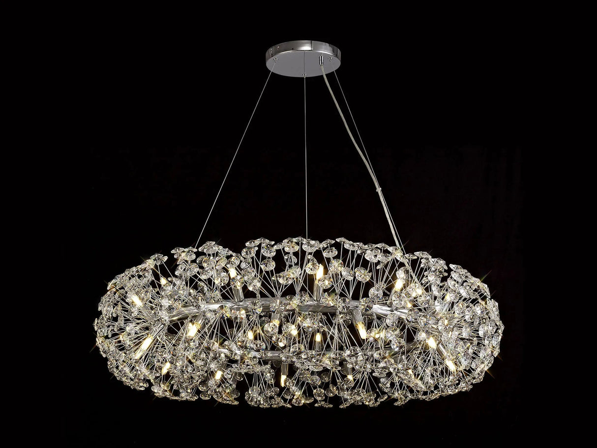 Byrne Pendant 100cm 26 x G9 Polished Chrome/Crystal