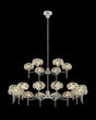 Byrne 20 x G9 2-Tier Telescopic Pendant With Polished Chrome/Crystal Shade