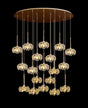 Byrne 97x57cm 19 x G9 3.5m Oval Multiple Pendant With French Gold/Crystal Shade
