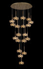 Byrne 19 x G9 3.5m Round Multiple Pendant With French Gold/Crystal Shade