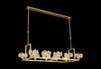 Byrne French Gold 10 Light Rectangle G9 Telescopic Light French Gold & Crystal Shade