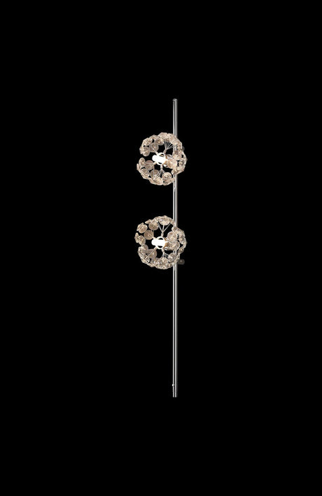 Byrne Polished Chrome 2 x G9 Switched Wall Lamp With Plug Polished Chrome & Crystal Shade