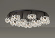 Byrne Satin Black Round 13 x G9 Flush Light Satin Black & Crystal Shade