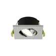 Channon 4/6/8W, Triac Dimmable 4CCT LED Fire Rated Adjustable Downlight, Chrome Square Tilt, 400-800lm, IP65 DRIVER INC.